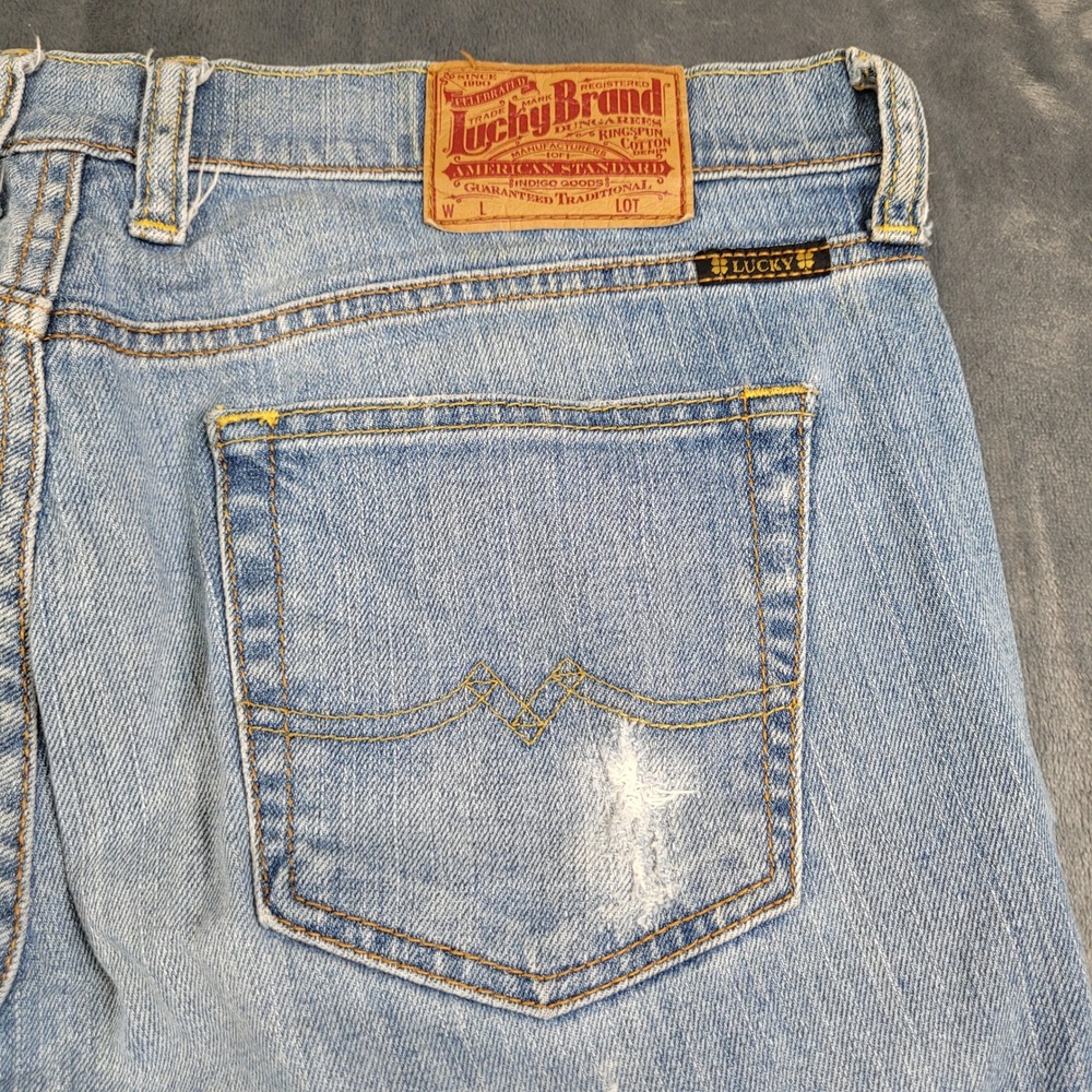 Lucky Brand Sweet N Low Jeans Womens 31 Light Wash Distressed Bootcut ZILQ061 - Picture 9 of 9